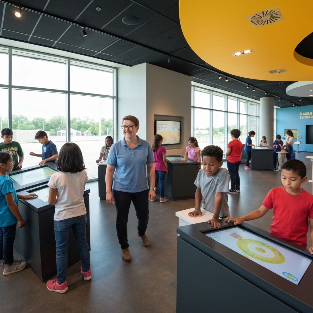 Students engaged in museum educational program